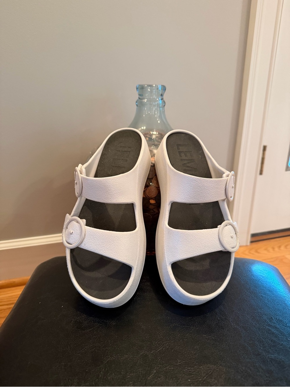 White Adjustable Strap Women’s Sandals